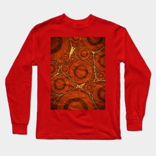 Rust Rivers Abstract Kintsugi Abstract Long Sleeve T-Shirt